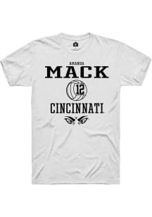 Amanda Mack  Cincinnati Bearcats White Rally NIL Sport Icon Short Sleeve T Shirt