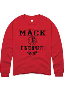 Amanda Mack  Rally Cincinnati Bearcats Mens Red NIL Sport Icon Long Sleeve Crew Sweatshirt