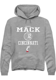 Amanda Mack  Rally Cincinnati Bearcats Mens Graphite NIL Sport Icon Long Sleeve Hoodie
