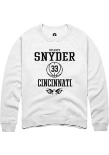 Delaney Snyder  Rally Cincinnati Bearcats Mens White NIL Sport Icon Long Sleeve Crew Sweatshirt