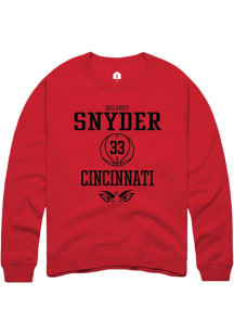 Delaney Snyder  Rally Cincinnati Bearcats Mens Red NIL Sport Icon Long Sleeve Crew Sweatshirt