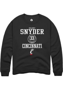 Delaney Snyder  Rally Cincinnati Bearcats Mens Black NIL Sport Icon Long Sleeve Crew Sweatshirt