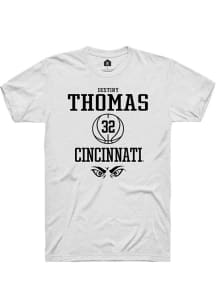 Destiny Thomas  Cincinnati Bearcats White Rally NIL Sport Icon Short Sleeve T Shirt
