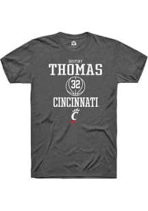 Destiny Thomas  Cincinnati Bearcats Dark Grey Rally NIL Sport Icon Short Sleeve T Shirt