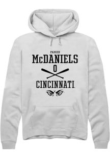 Parker McDaniels  Rally Cincinnati Bearcats Mens White NIL Sport Icon Long Sleeve Hoodie