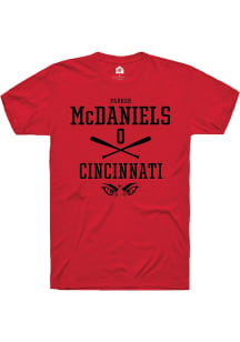 Parker McDaniels  Cincinnati Bearcats Red Rally NIL Sport Icon Short Sleeve T Shirt