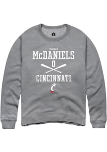 Parker McDaniels  Rally Cincinnati Bearcats Mens Graphite NIL Sport Icon Long Sleeve Crew Sweatshi..