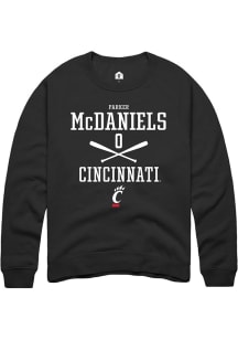 Parker McDaniels  Rally Cincinnati Bearcats Mens Black NIL Sport Icon Long Sleeve Crew Sweatshirt