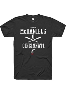Parker McDaniels  Cincinnati Bearcats Black Rally NIL Sport Icon Short Sleeve T Shirt