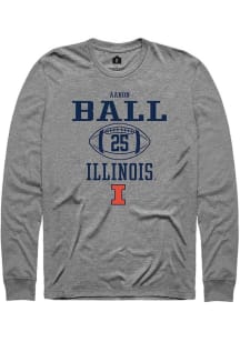 Aaron Ball  Illinois Fighting Illini Graphite Rally NIL Sport Icon Long Sleeve T Shirt