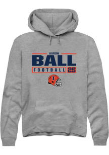 Aaron Ball  Rally Illinois Fighting Illini Mens Graphite NIL Stacked Box Long Sleeve Hoodie