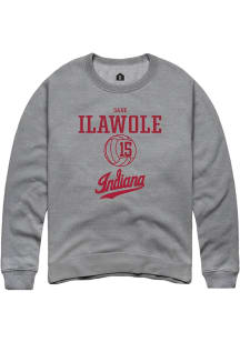 Sade Ilawole  Rally Indiana Hoosiers Mens Graphite NIL Sport Icon Long Sleeve Crew Sweatshirt
