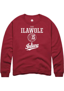 Sade Ilawole  Rally Indiana Hoosiers Mens Red NIL Sport Icon Long Sleeve Crew Sweatshirt