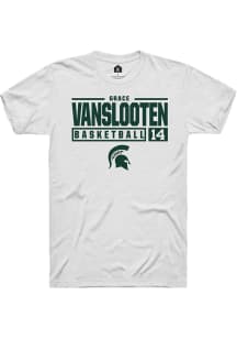 Grace VanSlooten  Michigan State Spartans White Rally NIL Stacked Box Short Sleeve T Shirt
