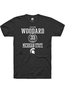 Juliann Woodard  Michigan State Spartans Black Rally NIL Sport Icon Short Sleeve T Shirt