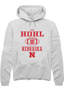 John Hohl  Rally Nebraska Cornhuskers Mens White NIL Sport Icon Long Sleeve Hoodie