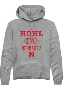 John Hohl  Rally Nebraska Cornhuskers Mens Graphite NIL Sport Icon Long Sleeve Hoodie