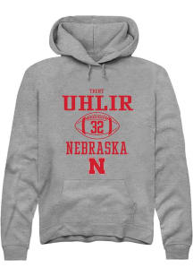 Trent Uhlir  Rally Nebraska Cornhuskers Mens Graphite NIL Sport Icon Long Sleeve Hoodie