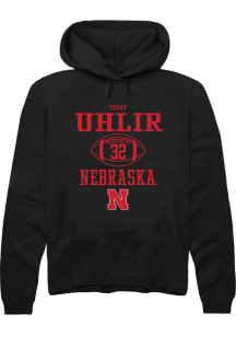 Trent Uhlir  Rally Nebraska Cornhuskers Mens Black NIL Sport Icon Long Sleeve Hoodie