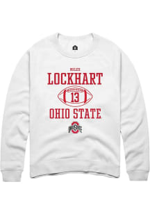 Miles Lockhart  Rally Ohio State Buckeyes Mens White NIL Sport Icon Long Sleeve Crew Sweatshirt