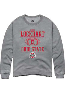 Miles Lockhart  Rally Ohio State Buckeyes Mens Graphite NIL Sport Icon Long Sleeve Crew Sweatshirt
