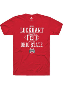 Miles Lockhart  Ohio State Buckeyes Red Rally NIL Sport Icon Short Sleeve T Shirt