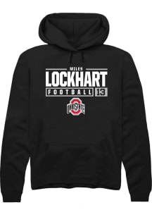 Miles Lockhart  Rally Ohio State Buckeyes Mens Black NIL Stacked Box Long Sleeve Hoodie