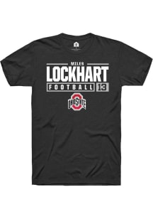 Miles Lockhart  Ohio State Buckeyes Black Rally NIL Stacked Box Short Sleeve T Shirt