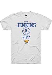 Amiya Jenkins  Pitt Panthers White Rally NIL Sport Icon Short Sleeve T Shirt