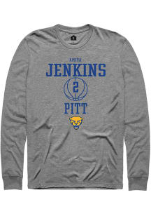 Amiya Jenkins  Pitt Panthers Graphite Rally NIL Sport Icon Long Sleeve T Shirt
