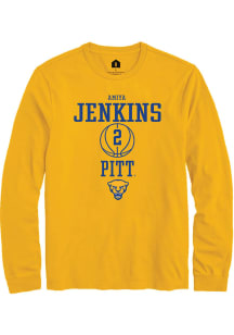 Amiya Jenkins  Pitt Panthers Gold Rally NIL Sport Icon Long Sleeve T Shirt