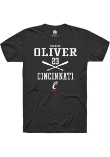 Brendin Oliver  Cincinnati Bearcats Black Rally NIL Sport Icon Short Sleeve T Shirt