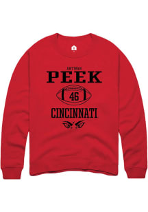 Antwan Peek  Rally Cincinnati Bearcats Mens Red NIL Sport Icon Long Sleeve Crew Sweatshirt