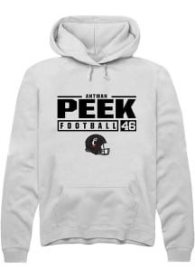 Antwan Peek  Rally Cincinnati Bearcats Mens White NIL Stacked Box Long Sleeve Hoodie