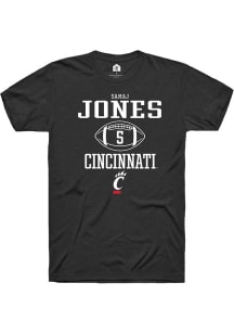 Samaj Jones  Cincinnati Bearcats Black Rally NIL Sport Icon Short Sleeve T Shirt