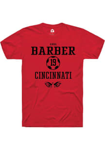 Anna Barber  Cincinnati Bearcats Red Rally NIL Sport Icon Short Sleeve T Shirt