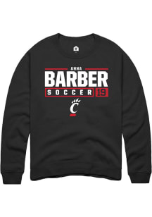 Anna Barber  Rally Cincinnati Bearcats Mens Black NIL Stacked Box Long Sleeve Crew Sweatshirt