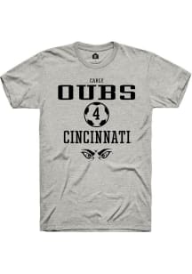 Carly Oubs  Cincinnati Bearcats Ash Rally NIL Sport Icon Short Sleeve T Shirt