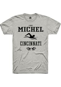 Libby Michel  Cincinnati Bearcats Ash Rally NIL Sport Icon Short Sleeve T Shirt