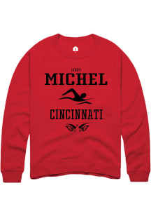 Libby Michel  Rally Cincinnati Bearcats Mens Red NIL Sport Icon Long Sleeve Crew Sweatshirt