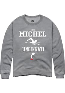 Libby Michel  Rally Cincinnati Bearcats Mens Graphite NIL Sport Icon Long Sleeve Crew Sweatshirt