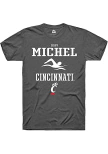 Libby Michel  Cincinnati Bearcats Dark Grey Rally NIL Sport Icon Short Sleeve T Shirt