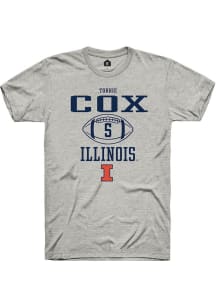 Torrie Cox  Illinois Fighting Illini Ash Rally NIL Sport Icon Short Sleeve T Shirt