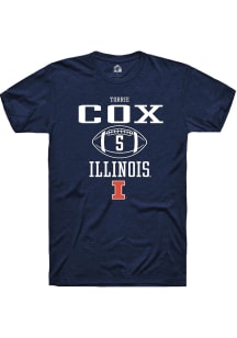 Torrie Cox  Illinois Fighting Illini Navy Blue Rally NIL Sport Icon Short Sleeve T Shirt