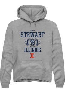 Zafir Stewart  Rally Illinois Fighting Illini Mens Graphite NIL Sport Icon Long Sleeve Hoodie