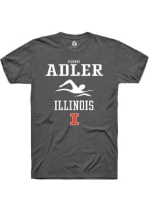 Maggie Adler  Illinois Fighting Illini Dark Grey Rally NIL Sport Icon Short Sleeve T Shirt