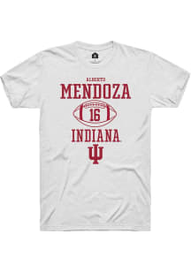 Alberto Mendoza  Indiana Hoosiers White Rally NIL Sport Icon Short Sleeve T Shirt