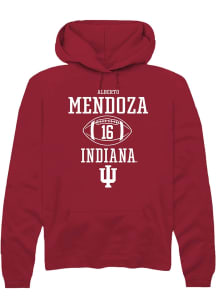 Alberto Mendoza  Rally Indiana Hoosiers Mens Red NIL Sport Icon Long Sleeve Hoodie