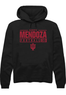 Alberto Mendoza  Rally Indiana Hoosiers Mens Black NIL Stacked Box Long Sleeve Hoodie