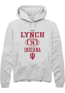 Bray Lynch  Rally Indiana Hoosiers Mens White NIL Sport Icon Long Sleeve Hoodie